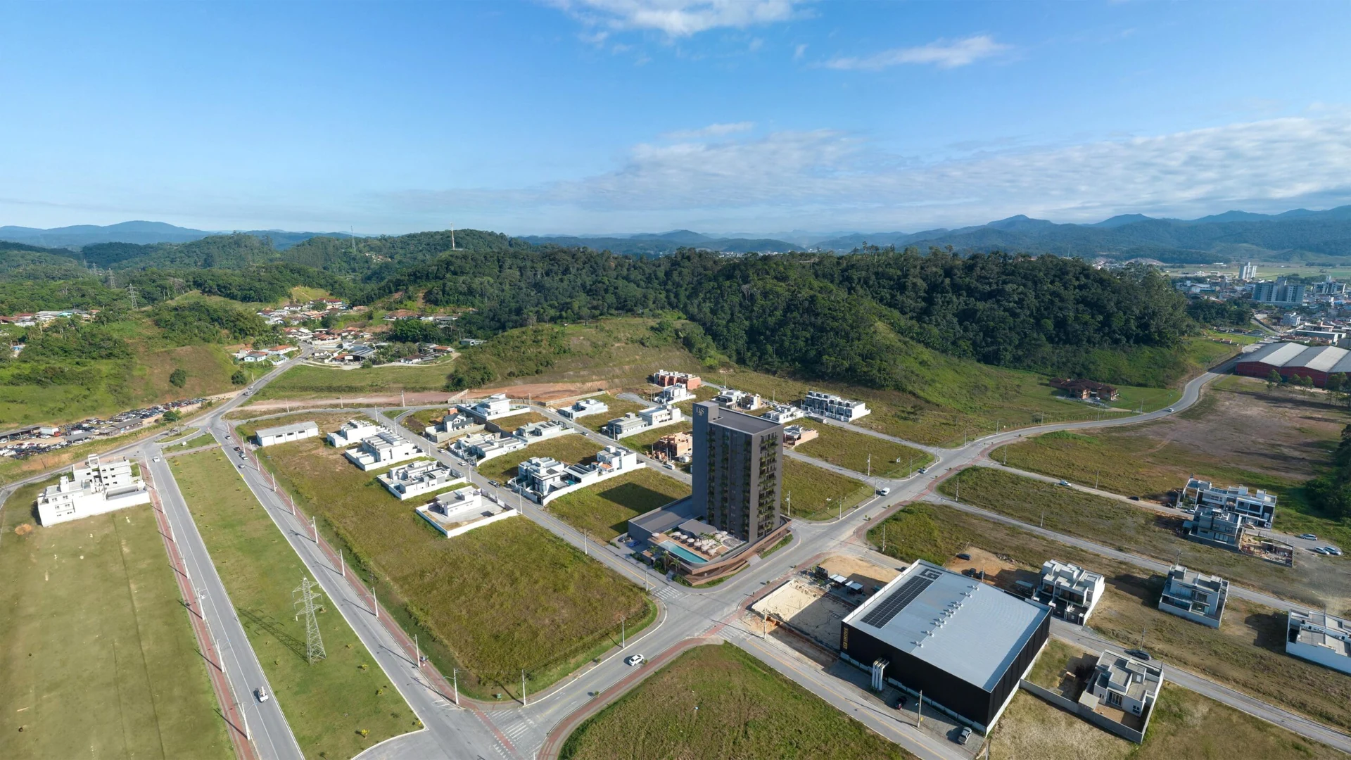 Vista aérea da região do Move Residencial