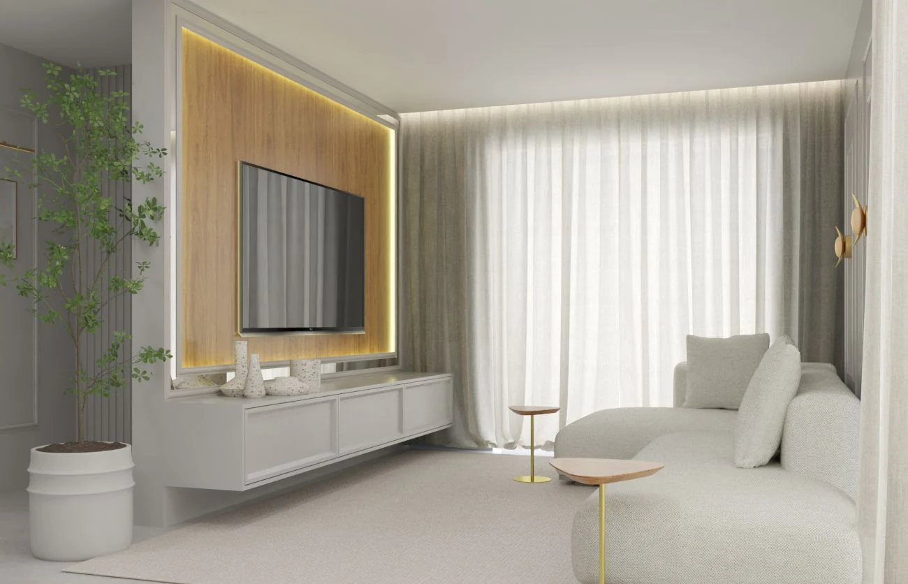 Perspectiva de dormitório do Move Residencial