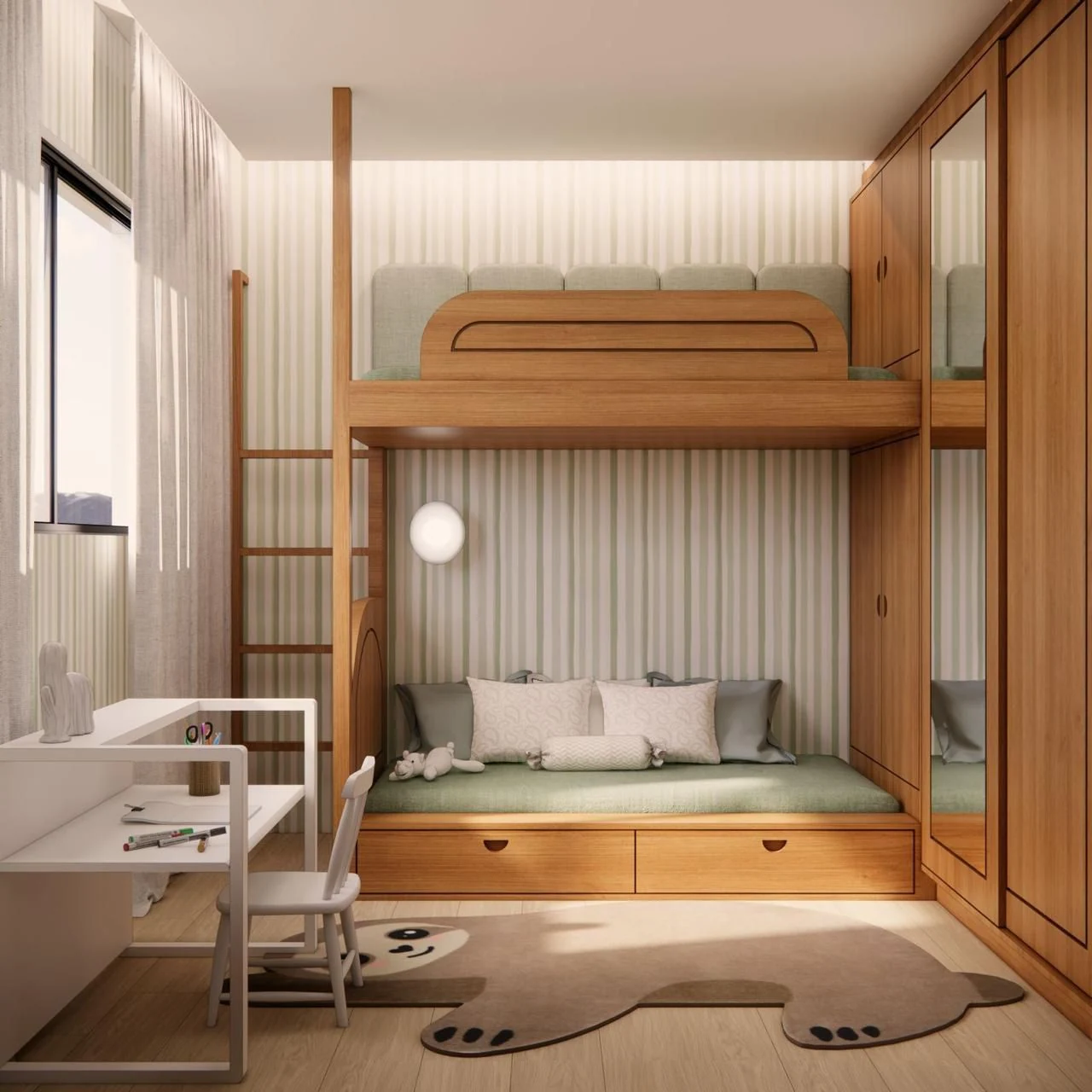 Perspectiva de ambiente multifuncional do Move Residencial